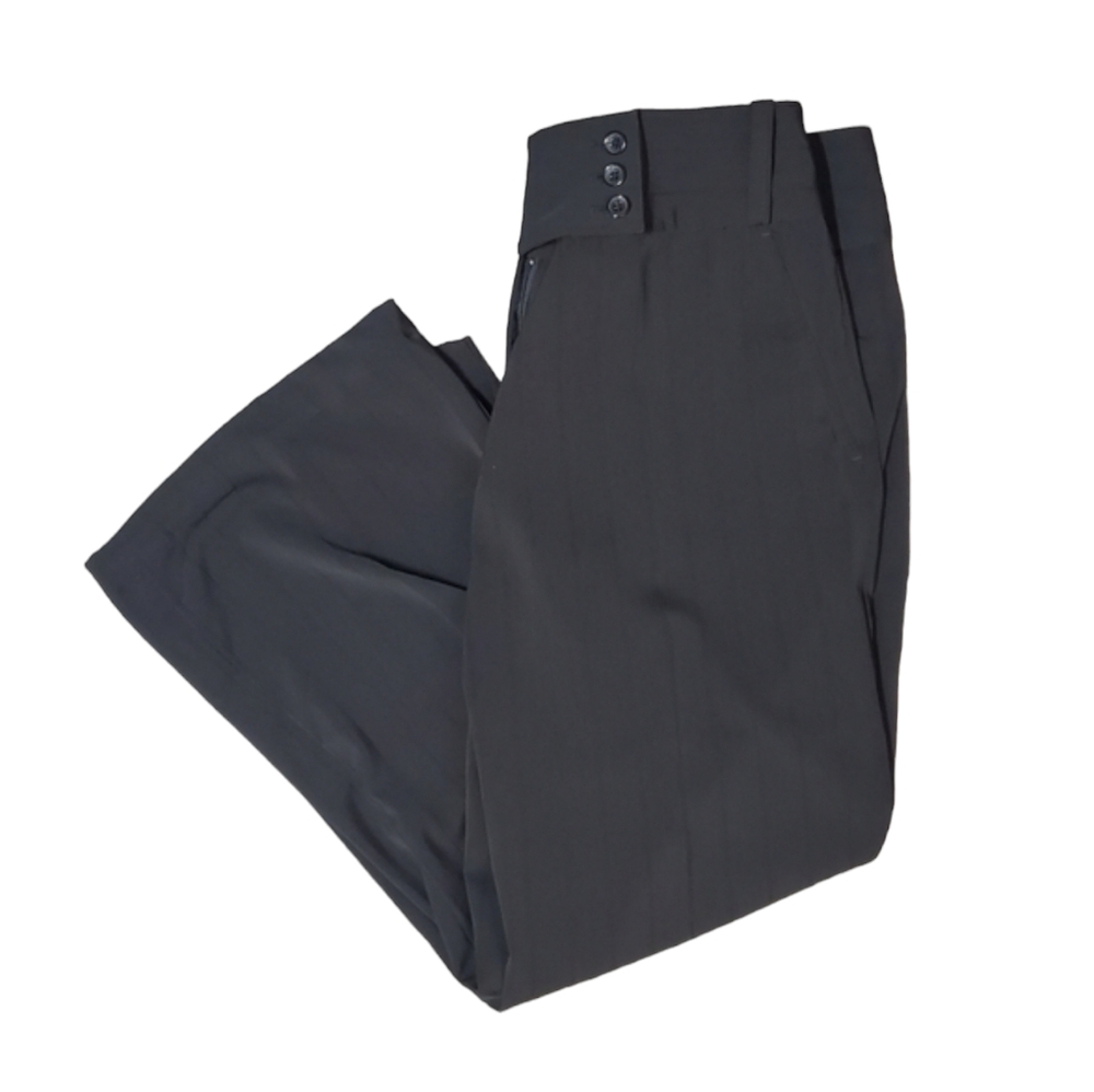 Trixie+LuLu Dress Pants Womens Size 8 Black Striped High Rise Wide Leg Trouser